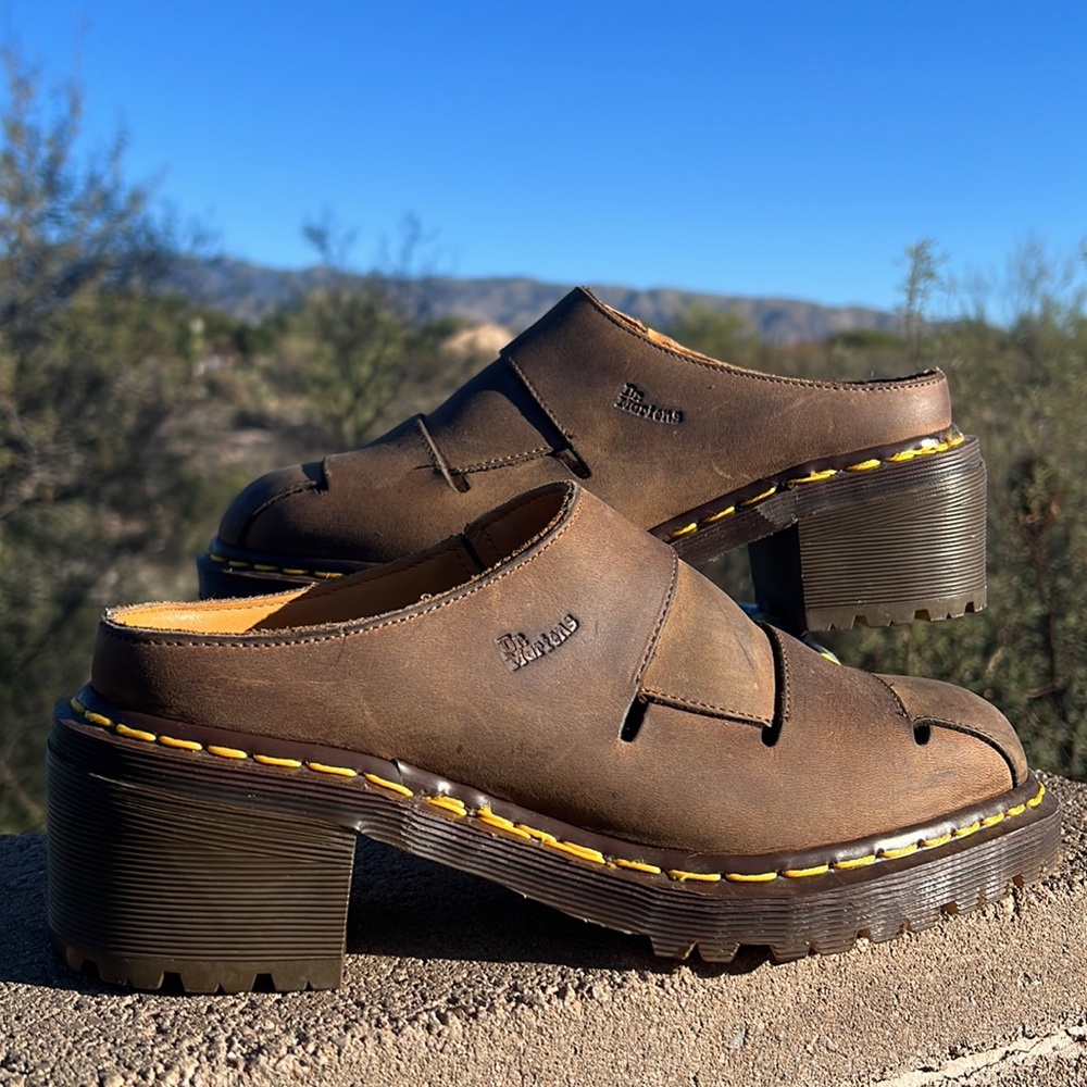 🏴󠁧󠁢󠁥󠁮󠁧󠁿 Dr. Martens MIE Clogs Chunky Platform Block Heel 90’s Mules UK 6